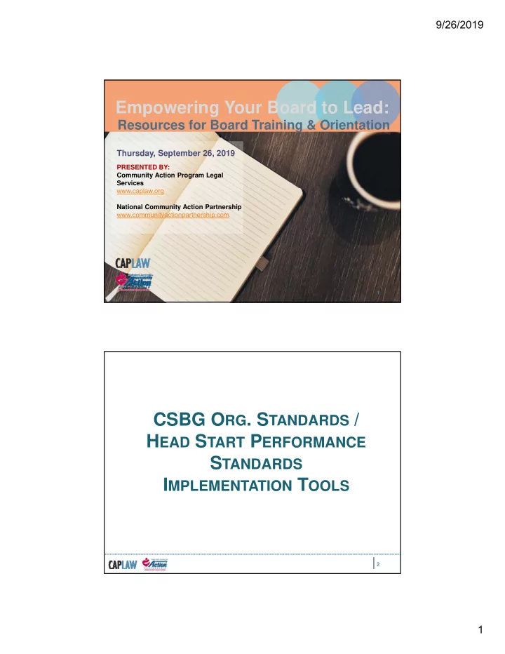 csbg o rg s tandards