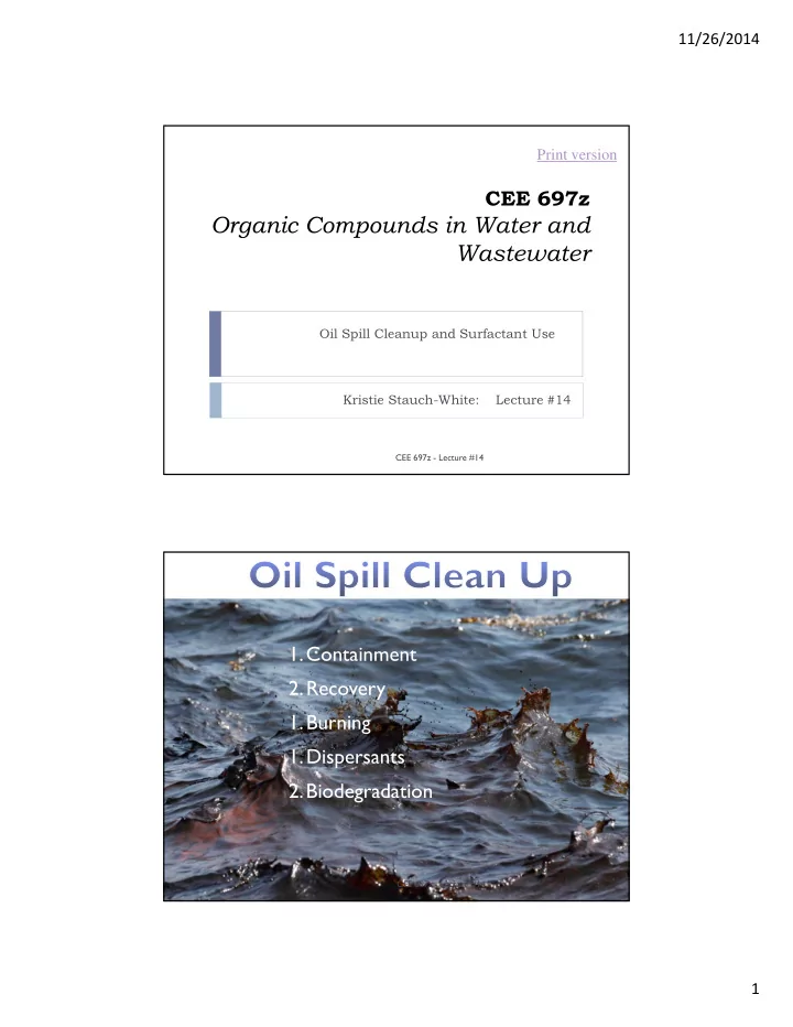 organic compounds in water and wastewater