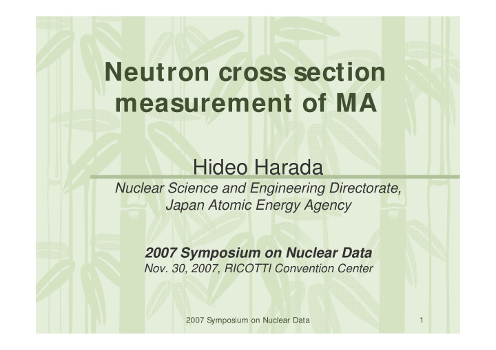 neutron cross section measurement of ma