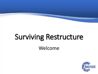 Surv  rviving Restructure  Welcome  Surviving Restructure - Introductions  Sandra Leek  Catherine