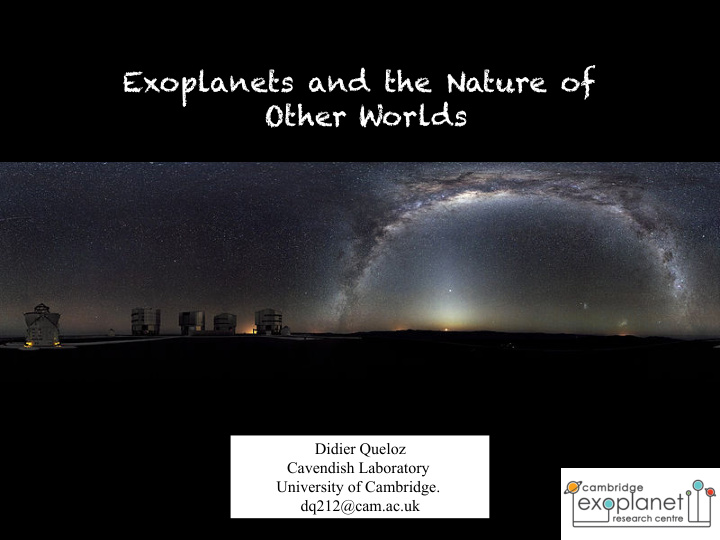 exoplanets and the nature of other worlds