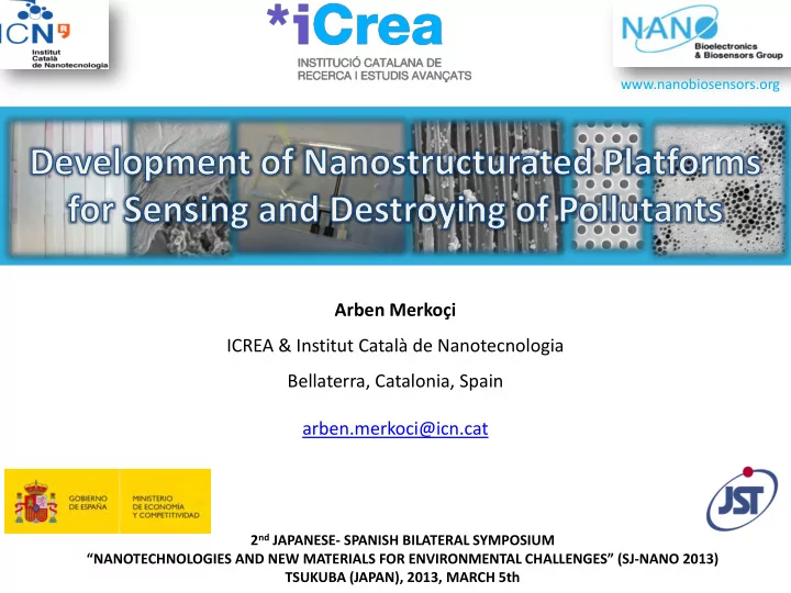 arben merko i icrea amp institut catal de nanotecnologia