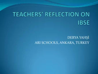 ARI SCHOOLS, ANKARA, TURKEY  Last year, we started this project in our college. We are  guided