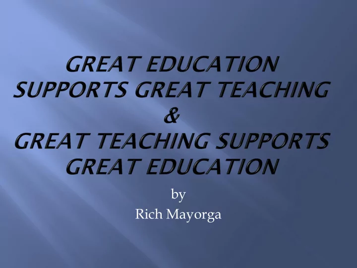 by rich mayorga awards are fine they do not respect speak