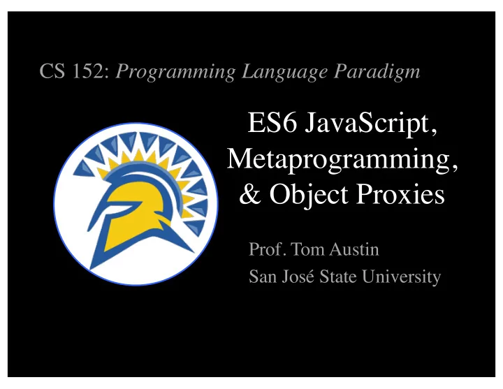 es6 javascript metaprogramming object proxies