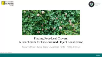 Finding Four-Leaf Clovers:  A Benchmark for Fine-Grained Object Localization Gustavo Prez * ,