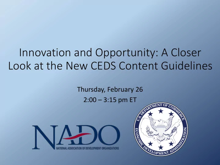 innovation and opportunity a closer