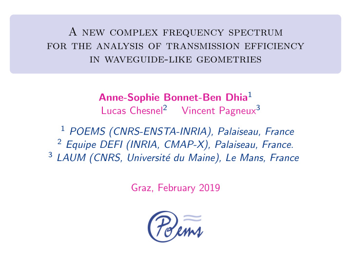 a new complex frequency spectrum for the analysis of