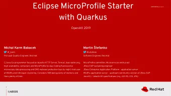 Eclipse MicroProfile Starter CONFIDENTIAL Designator  with Quarkus  OpenAlt 2019  Michal Karm