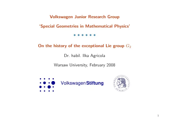 volkswagen stiftung