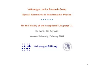 Volkswagen Stiftung  1 Moreover, we hereby obtain a direct definition of our 14 -dimensional