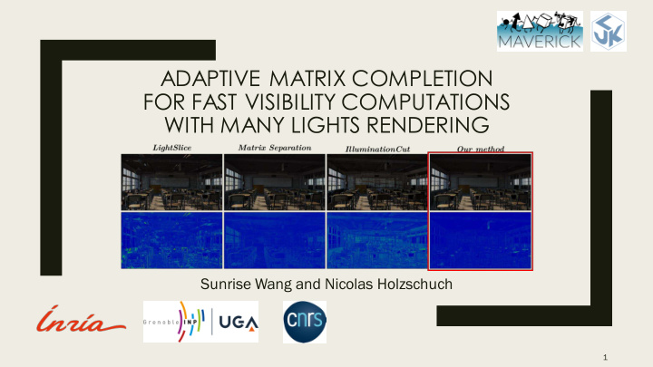 adaptive matrix completion