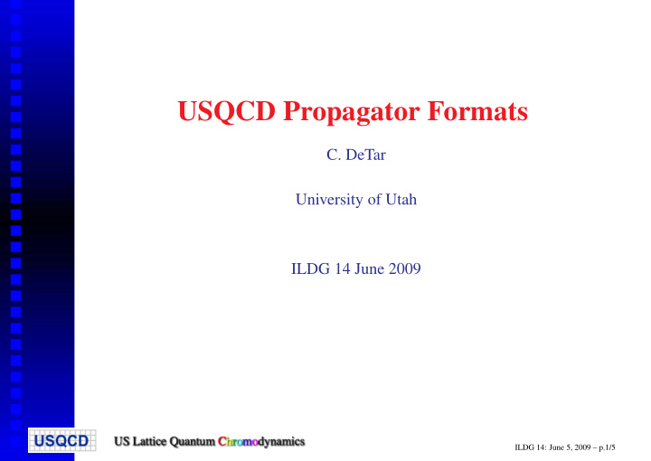 usqcd propagator formats
