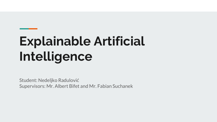 explainable artificial intelligence