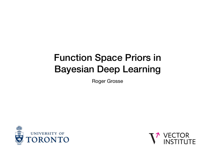 function space priors in bayesian deep learning