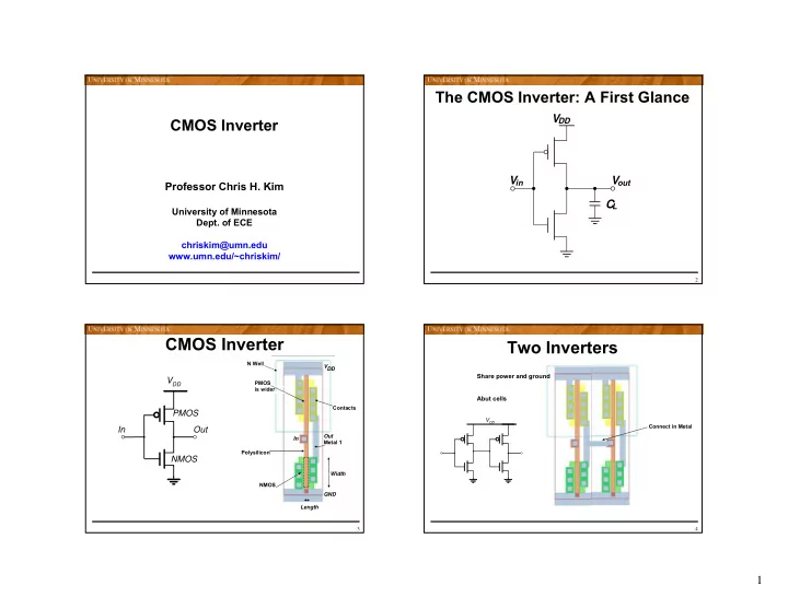 cmos inverter two inverters