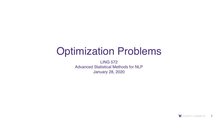 optimization problems