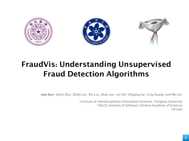 fraudvis understanding unsupervised fraud detection