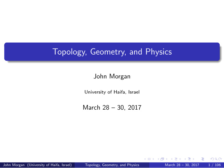 topology geometry and physics