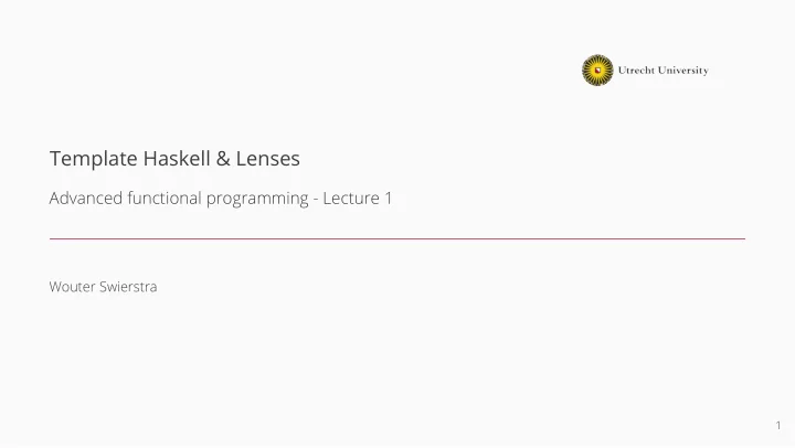 template haskell lenses