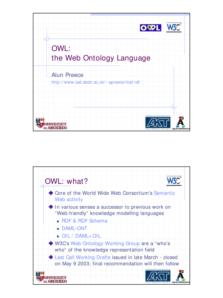 owl the web ontology language