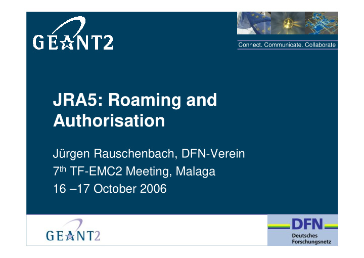 jra5 roaming and authorisation