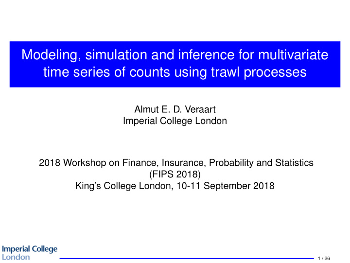 modeling simulation and inference for multivariate time