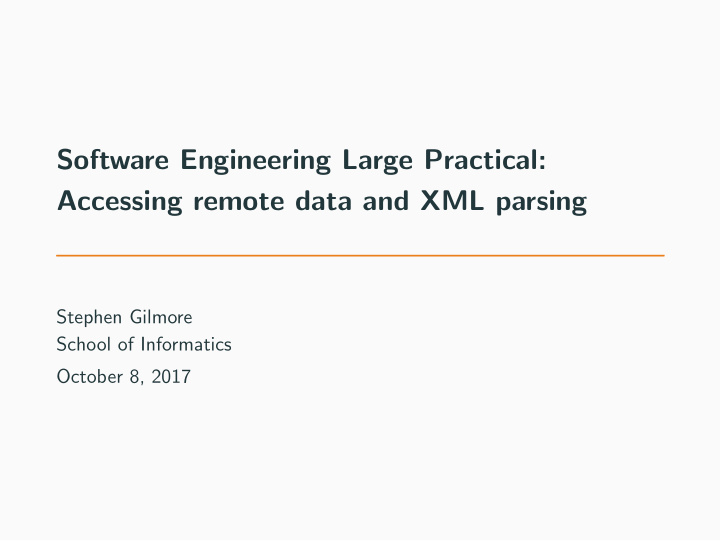 software engineering large practical accessing remote
