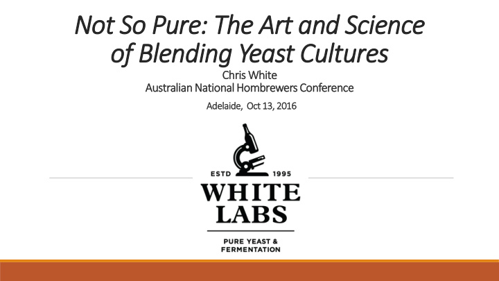 of blending yeast cultures