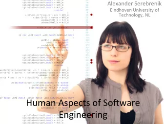 Human  Aspects  of  So0ware    Engineering    books,    SocialCom,