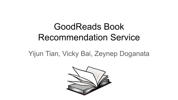 goodreads book recommendation service