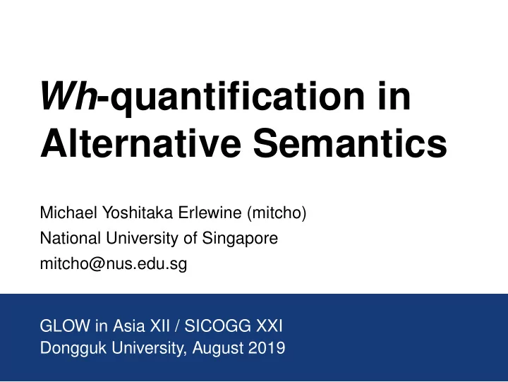 wh quantification in alternative semantics