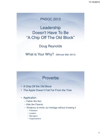 Proverbs  A Chip Off the Old Block  The Apple Doesnt Fall Far From the Tree