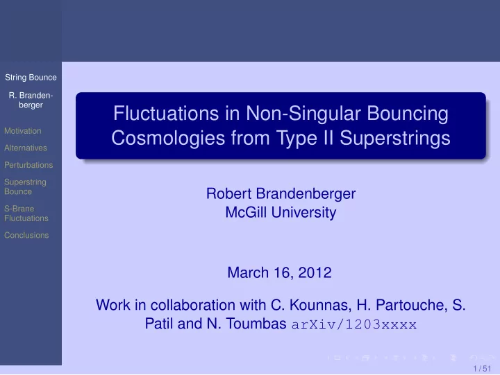 fluctuations in non singular bouncing