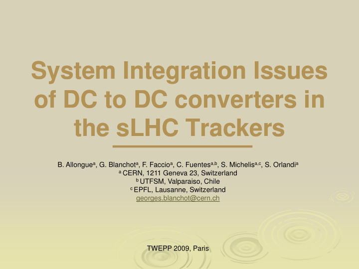 system integration issues system integration issues of dc