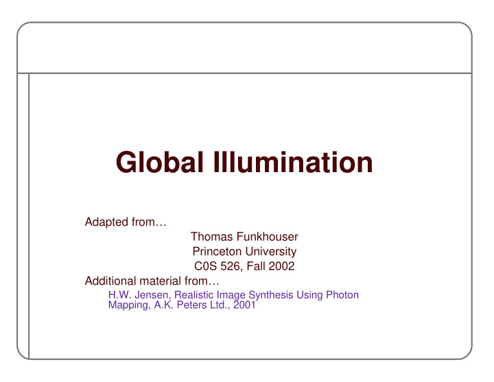 global illumination