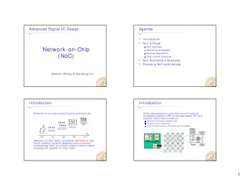Network-on-Chip  Switching strategies  Routing algorithms  (NoC)  Flow control schemes  NoC