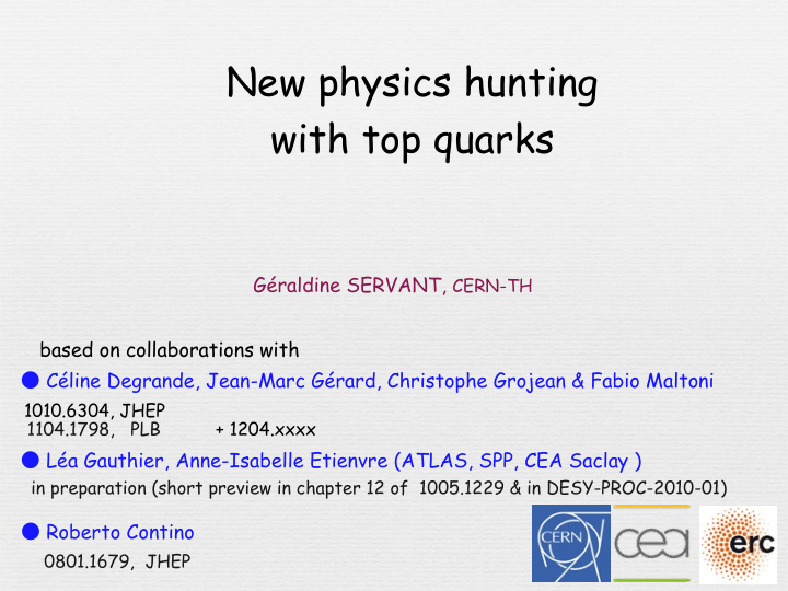 new physics hunting with top quarks