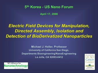 Electric Field Devices for Manipulation,  Electric Field Devices for Manipulation,  Directed