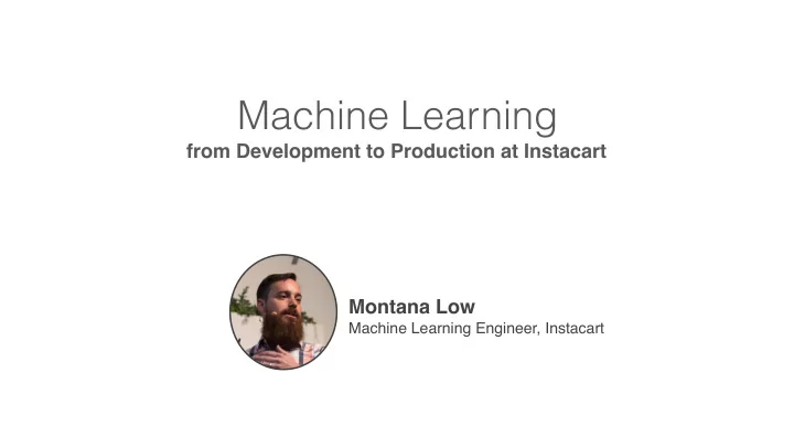 machine learning