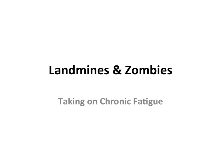 landmines zombies