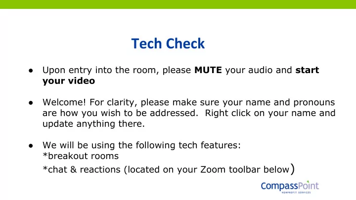 tech check