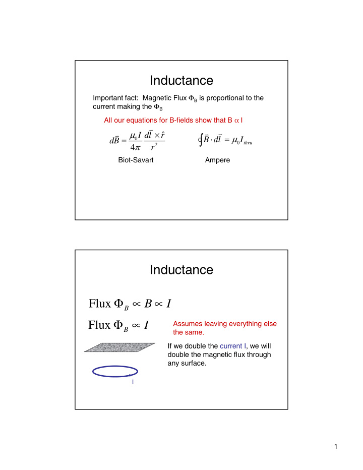 0 thru 2 4 r biot savart ampere inductance flux b i b b