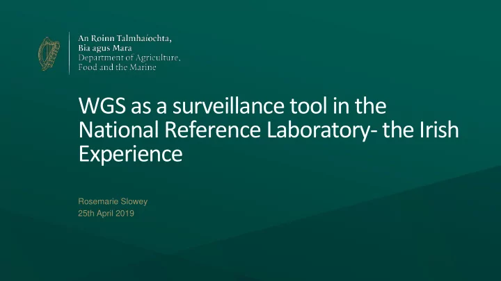 national reference laboratory the irish