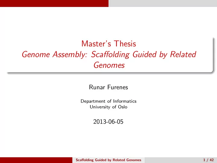 master s thesis genome assembly scaffolding guided by