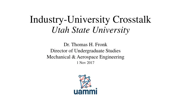 industry university crosstalk