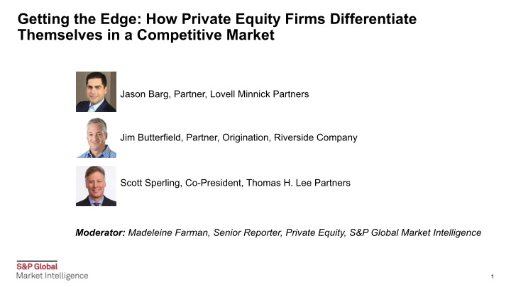 getting the edge how private equity firms differentiate
