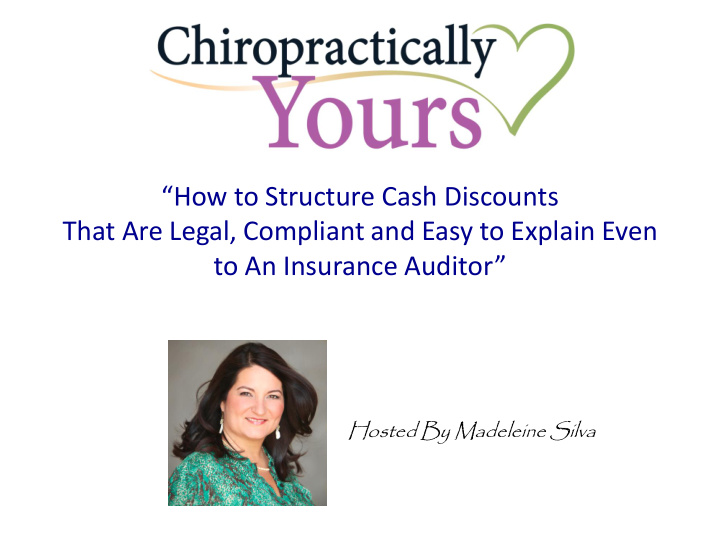 how to structure cash discounts