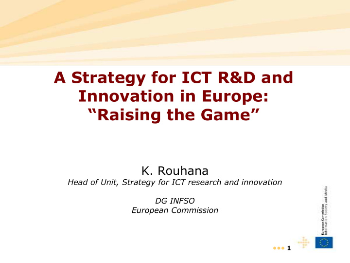 a strategy for ict r d and