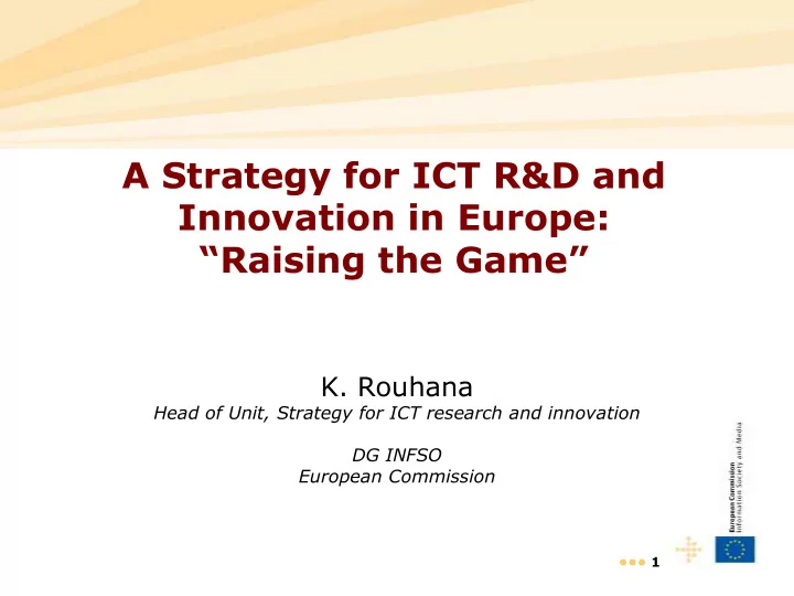 a strategy for ict r d and